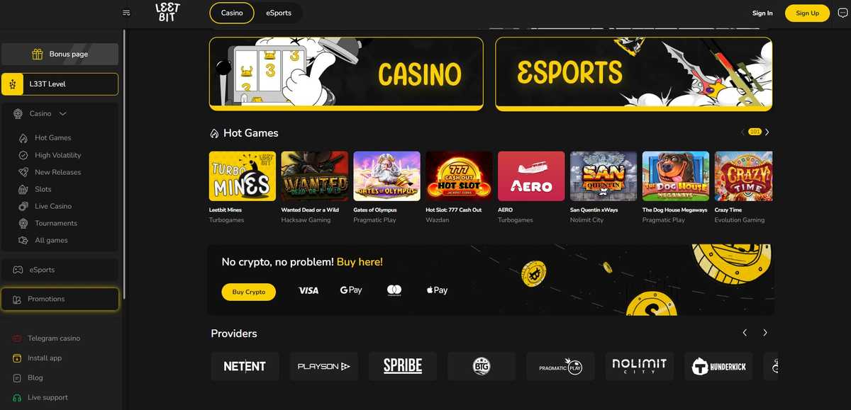 leetbit homepage ux ui